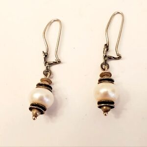 SILPADA Elegant Pearl Drop Earrings, Light The Way, Sterling & Pearls